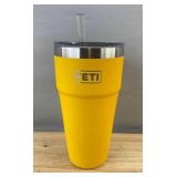 Yeti 26oz Rambler Yellow Straw Cup Tumbler