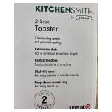 KITCHENSMITH by Bella 2-slice Toaster - Brand New