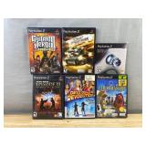 4 PlayStation Games & 6 PlayStation 2 Video Games - Chessmaster, Star Wars, Guitar Hero, Atari, Etc. *C