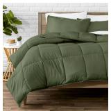 Bare 3-piece Home Oversized Queen Down Alternative Comforter Set, Cypress - $78 Retail - Brand New