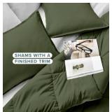 Bare 3-piece Home Oversized Queen Down Alternative Comforter Set, Cypress - $78 Retail - Brand New