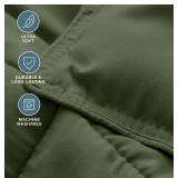 Bare 3-piece Home Oversized Queen Down Alternative Comforter Set, Cypress - $78 Retail - Brand New
