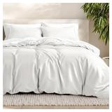 Bare Home King/Cal King Cream Duvet Cover Set - Retail $50 - Brand New