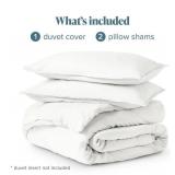 Bare Home King/Cal King Cream Duvet Cover Set - Retail $50 - Brand New