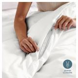 Bare Home King/Cal King Cream Duvet Cover Set - Retail $50 - Brand New