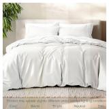 Bare Home King/Cal King Cream Duvet Cover Set - Retail $50 - Brand New