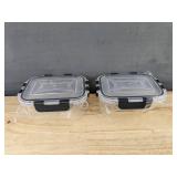 Glass Food Storage Containers, 6 Total - Brand New
