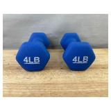 Two 4-pound Dumbbells, Two 1-pound Dumbbells, 2 Adjustable Ankle Weights & 7.5 lb Weight Plate - Brand New