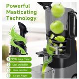 Cold Press Juicer Machine, High Juice Yield, Slow Masticating for Whole Vegetables & Fruits, 400W - Brand New