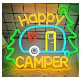 Happy Camper LED Neon Sign - Brand New