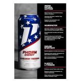 Phorm 16-oz Energy Drinks - Case of 12 - Screamin’ Freedom Rocket Pop Flavor - Brand New