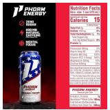 Phorm 16-oz Energy Drinks - Case of 12 - Screamin’ Freedom Rocket Pop Flavor - Brand New