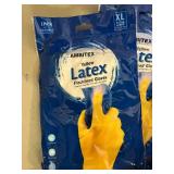 XL Yellow Latex Flocklined Gloves