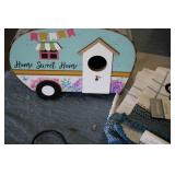 Box of Home decor wall hangings, st...