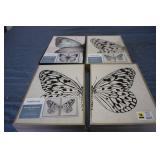 4 Sets of Framed Butterfly Wall Art...