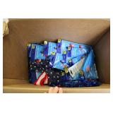 Box of USA party items...
