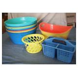 Plastic tubs and baskets...