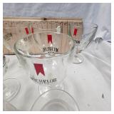 Lot of Michelob Goblets and Pitcher