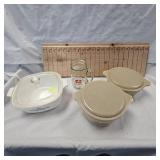Lot of 2 PYREX Casserole and Corningware Casserole Dish
