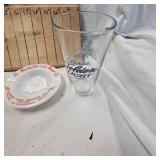 Lot of 2 Corningware Casserole Dishes, Michelob Light Glass and Schell
