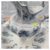Porcelain Wash Set with Pitcher and Basin