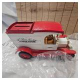 Lot of 2 Delivery Truck Coin Banks with advertising