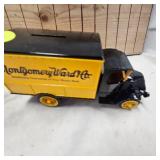 Lot of 2 Delivery Truck Coin Banks with advertising