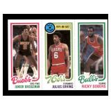 1980-81 Topps - Julius Erving, Junior Bridgeman, Ricky Sobers #49-1-146