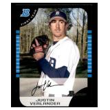 Justin Verlander 1st Bowman Rookie Card