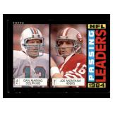 1986 Topps Passing Leaders Joe Montana and Dan Marino Card Two Legendary Quarterbacks on the Same Card