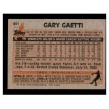 1983 Topps - Gary Gaetti #431 (RC) Rookie Card