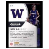 2020-21 Panini Prizm Draft Picks - Jaden McDaniels #51 Red White & Blue Prizm (RC) Rookie Card