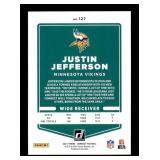 2021 Donruss Justin Jefferson Blue Press Proof Card