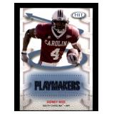 2007 SAGE Hit - Playmakers Sidney Rice #P4 Blue (RC)