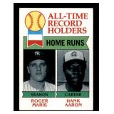 1973 Topps Roger Maris and Hank Aaron All-Time Record Holders Home Runs