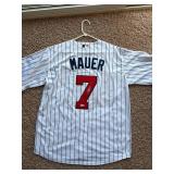 Joe Mauer Autographed Minnesota Twins Jersey, Beckett Certified Autograph, White Stitched Jersey, Great Quality Sports Collectible
