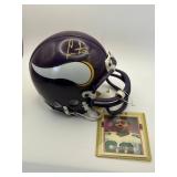 Cris Carter Autographed Minnesota Vikings Mini Helmet, Comes With Autograph Certification
