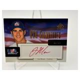 2004 Upper Deck SP Authentic Joe Mauer Pre-Rookie Team USA baseball Card With Autograph, Rare Red Ink, Serial #