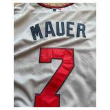 Joe Mauer Authentic Minnesota Twins Jersey, 50th Anniversary of the Team Patch, Great Quality Jersey