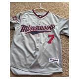 Joe Mauer Authentic Minnesota Twins Jersey, 50th Anniversary of the Team Patch, Great Quality Jersey
