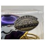 Denver Broncos 24-Karat Gold Plated Football Mini Helmet in Original Packaging
