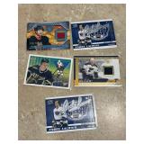 Hockey NHL Autograph and Game-Used Card Lot, 5 Cards Total