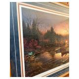 Terry Redlin “Morning Solitude” Signed Limited Edition Lithograph Camper Canoe Sunrise - 2547/12107 w/ COA