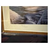 Terry Redlin “Whistle Stop” Signed Numbered Limited Edition Print 761/960 Framed Canadian Geese Winter Scene