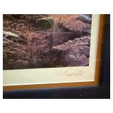 Terry Redlin “Whistle Stop” Signed Numbered Limited Edition Print 761/960 Framed Canadian Geese Winter Scene