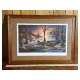 Terry Redlin “Racing Home” Signed & Numbered Limited Edition Print - Framed with COA