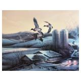 Terry Redlin “Evening Company” Signed & Numbered Limited Edition Print - Minnesota Ducks Unlimited 1985 Banquet Print of the Year - Framed