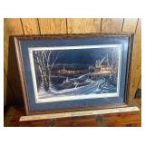 Terry Redlin “Family Traditions” Signed Framed Winter Scene Print - Personally Signed Edition, Custom Framed