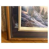 Terry Redlin "Homeward Bound" Signed Open Edition Framed Art Print - Christmas 1988