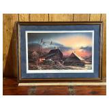 Terry Redlin "Prepared For The Season" Signed Open Edition Framed Art Print (1985)